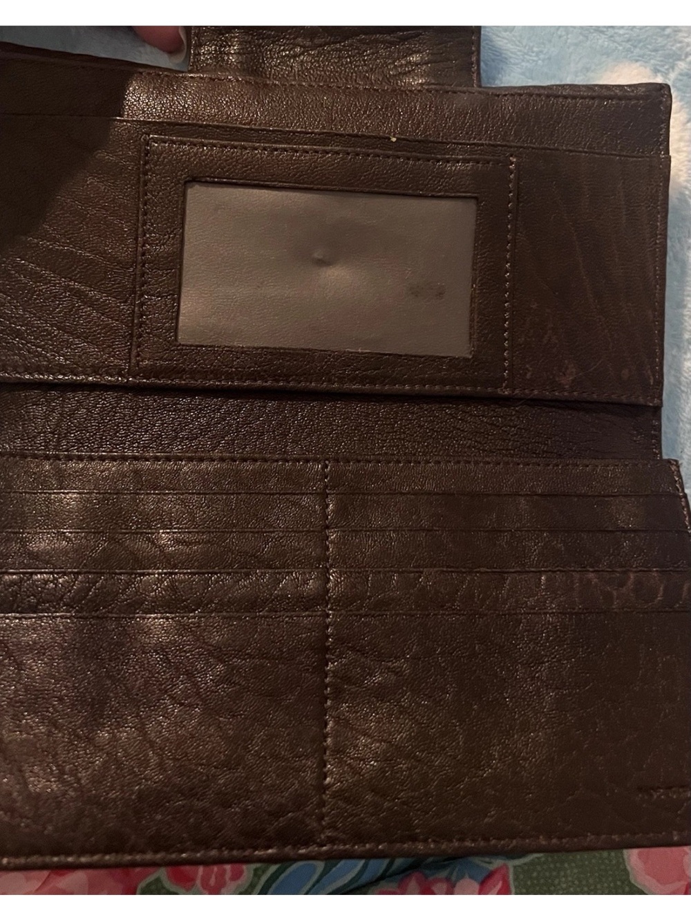 Fendi Brown Leather and Zucca Canvas Continental Wallet with Gold Plaque - Picture 4 of 13